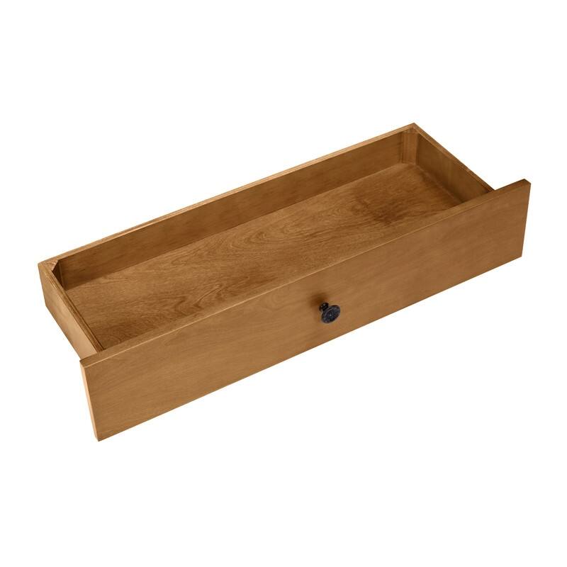 Retro 43" Curved Wood Console Table with 3 Drawers and Open Shelf, Sofa Table Behind Couch for Living Room and Hallway Storage