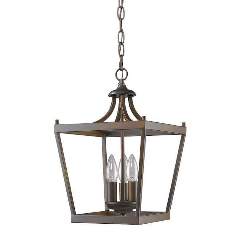 HomeRoots Vintage Brown Metal Tapered Hanging Light - 10' X '16' X '10