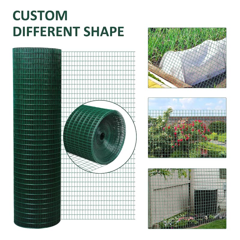 PawHut 98' L x 35.5" H Hardware Cloth, 1/2 x 1 Inch Wire Mesh Fence Netting Roll for Aviary, Chicken Coop