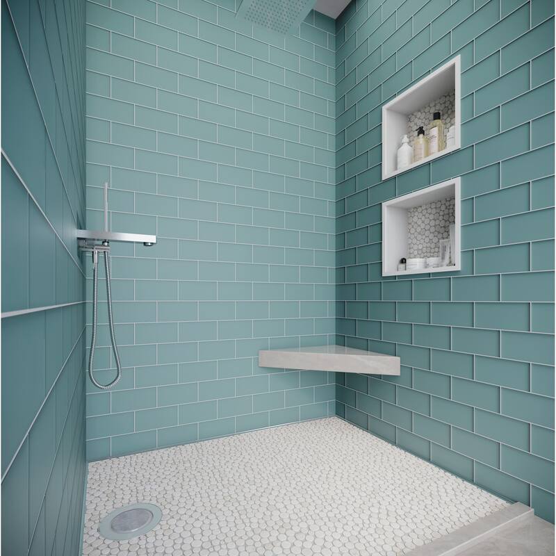 Penny Rounds 11 in. x 11 in. Honed Marble Mesh-Mounted Mosaic Wall and Floor Tile