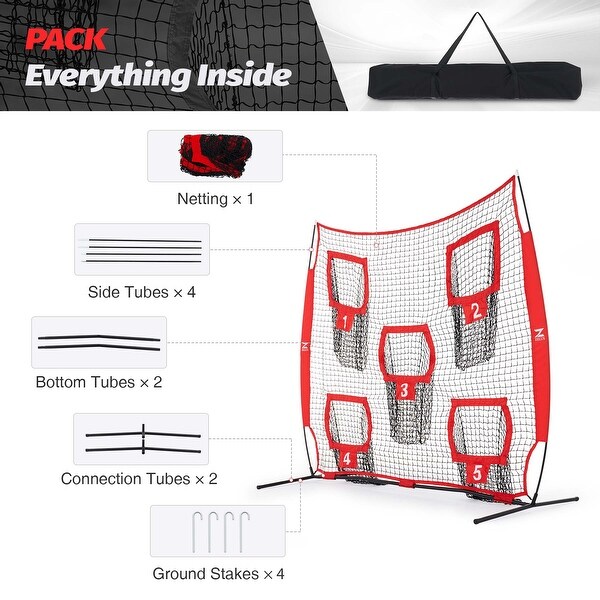 品質は非常に良い ZELUS 7x7ft Football Throwing Net with 5 Target Pockets ヒップホップ/ラップ