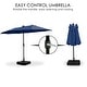 preview thumbnail 23 of 41, Kozyard Butterfly 15' Outdoor Patio Double-Sided Aluminum Umbrella