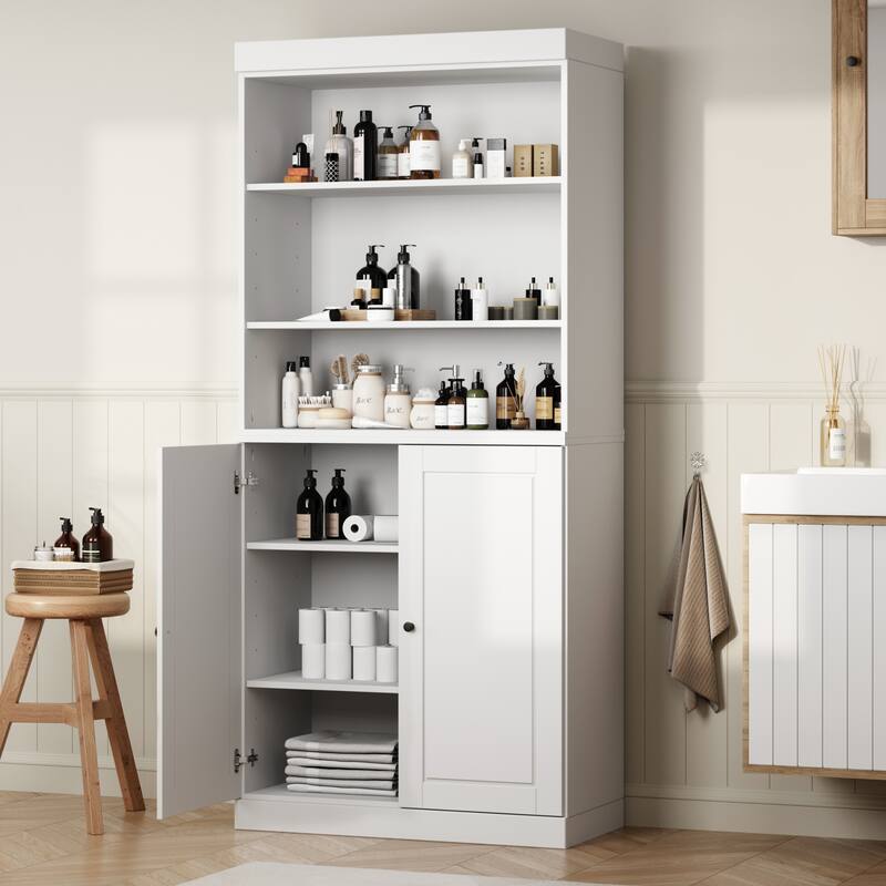 100% Solid Wood 32" Bathroom Cabinet with Optional Doors by Palace Imports