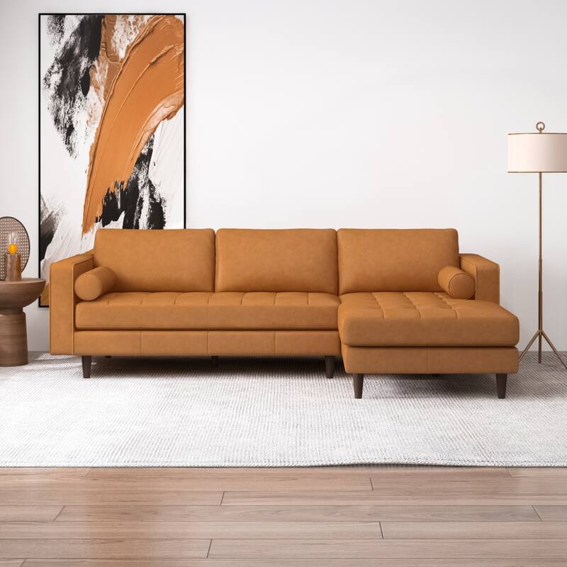 Diva Light Grey Fabric Modern Living Room Corner Sectional Couch