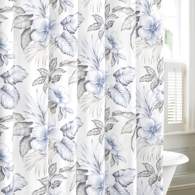 Tommy Bahama Casablanca Garden Grey Shower Curtain