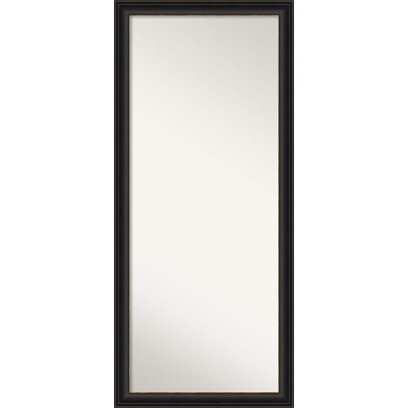 Non-Beveled Wood Full Length Floor Leaner Mirror - Trio Oil Rubbed Bronze Frame