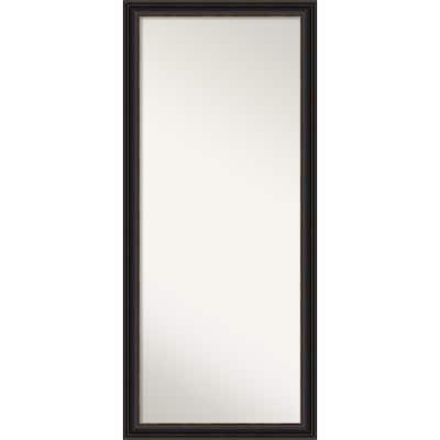 Non-Beveled Wood Full Length Floor Leaner Mirror - Trio Oil Rubbed Bronze Frame