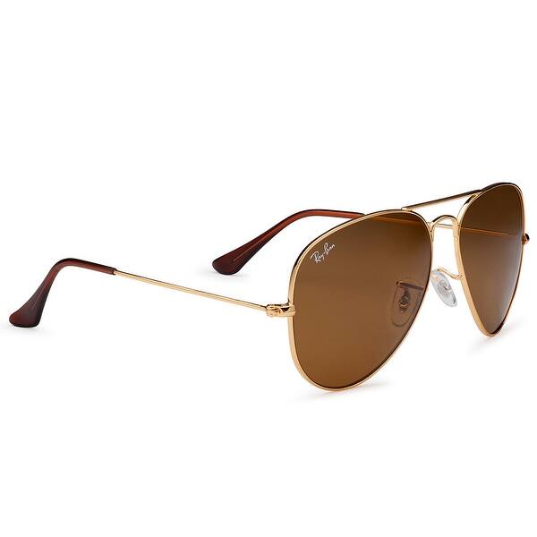 Shop Ray Ban Rb3025 58mm Aviator Classic Sunglasses Gold Brown Overstock