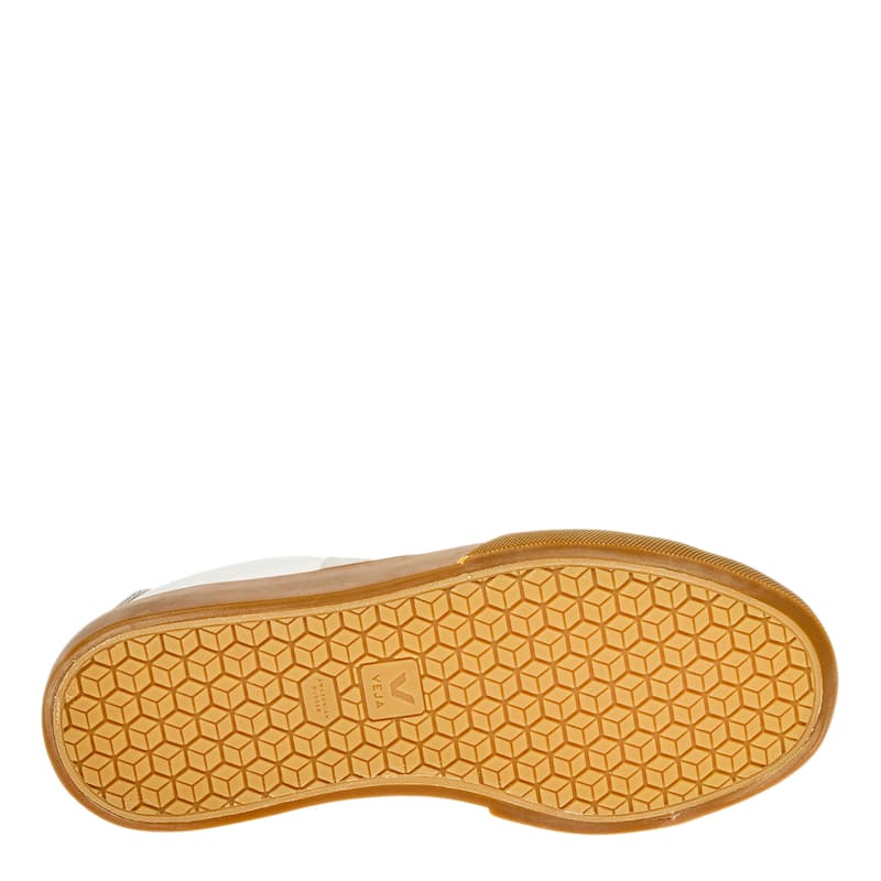 Veja Women's Campo Leather Sneakers in White with Natural Rubber