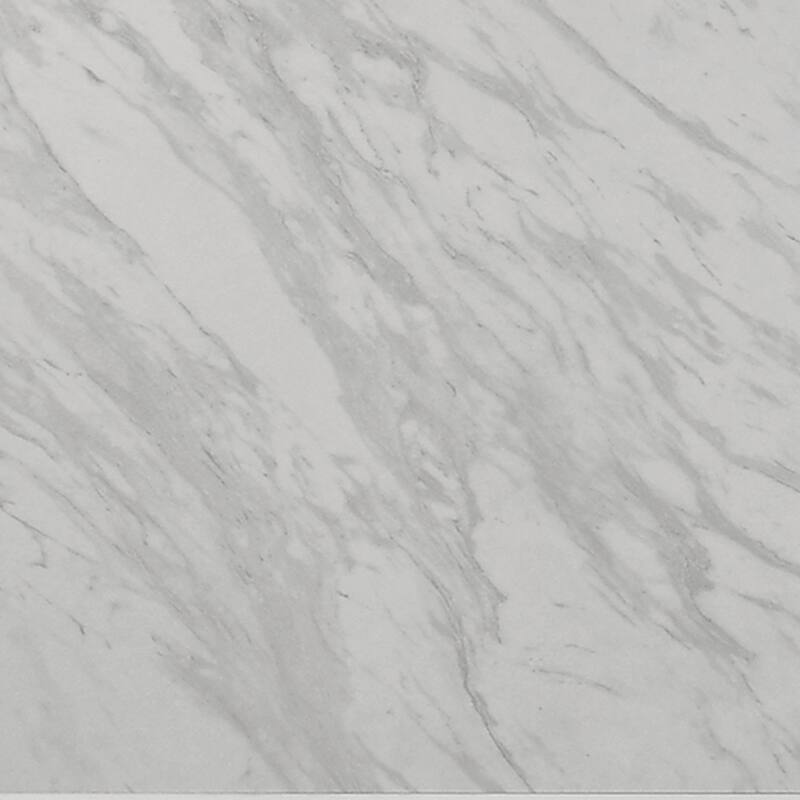 Furniture of America Loris Modern White Kids Panel Bed with Faux Marble Headboard