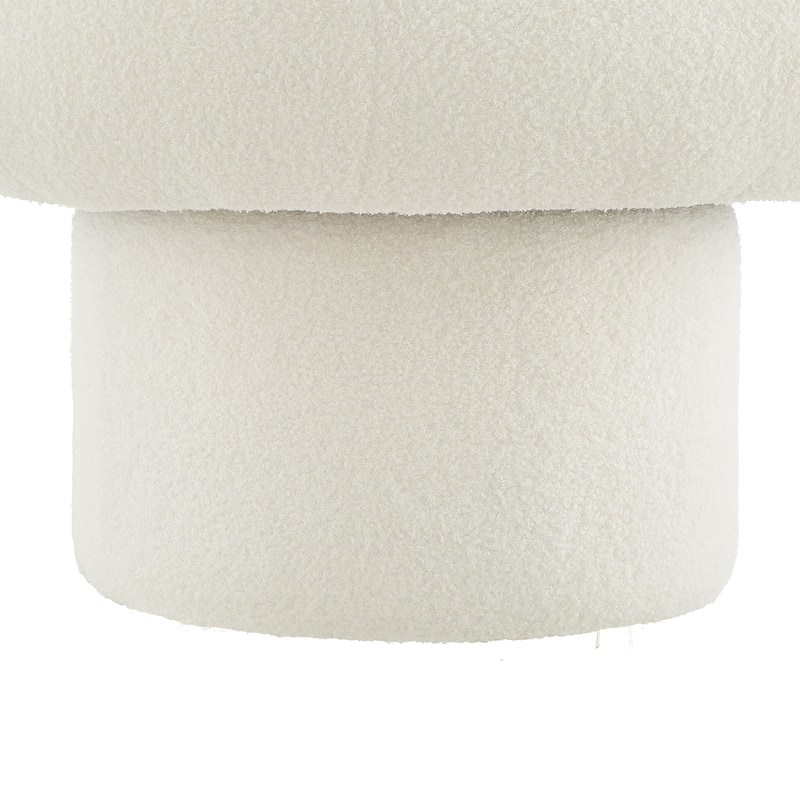 Christopher Knight Home - Swivel Bliss American Design Upholstered Round Swivel Barrel Chair with Teddy Fleece Fabric