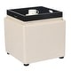 preview thumbnail 11 of 25, Adeco Storage Ottoman With Tray