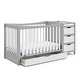 preview thumbnail 17 of 35, Graco Remi 4 in 1 Convertible Crib & Changer with Premium Foam Crib and Toddler Mattress White/Pebble Gray