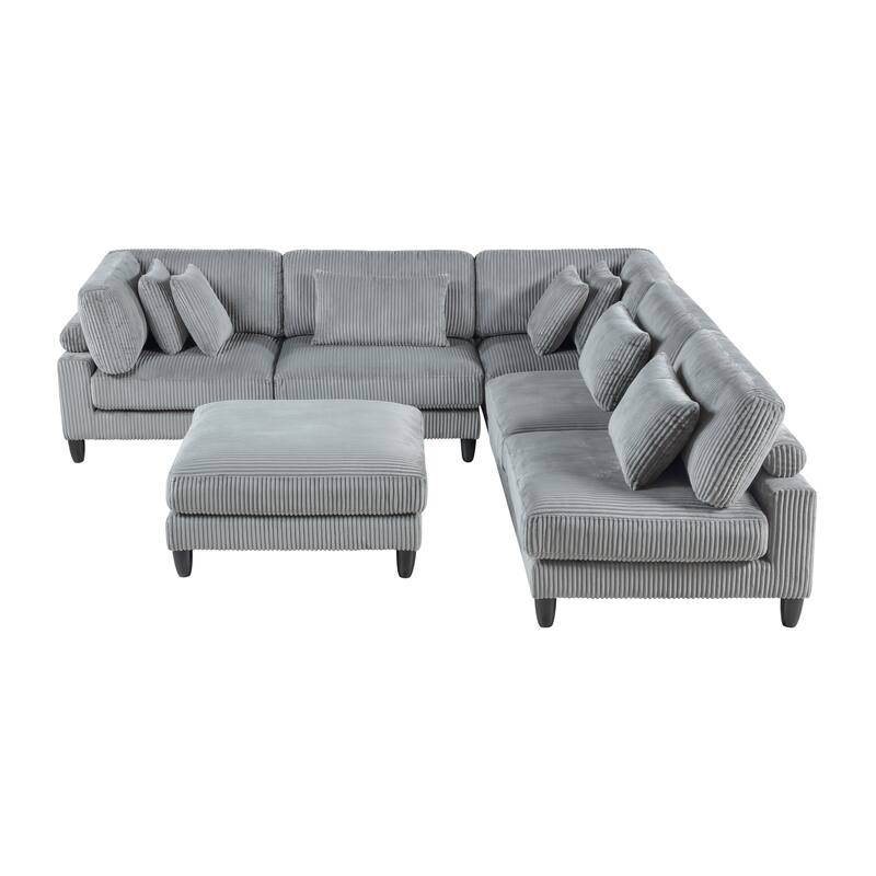 Jonas 6-Piece Modular Sectional Sofa with Ottoman