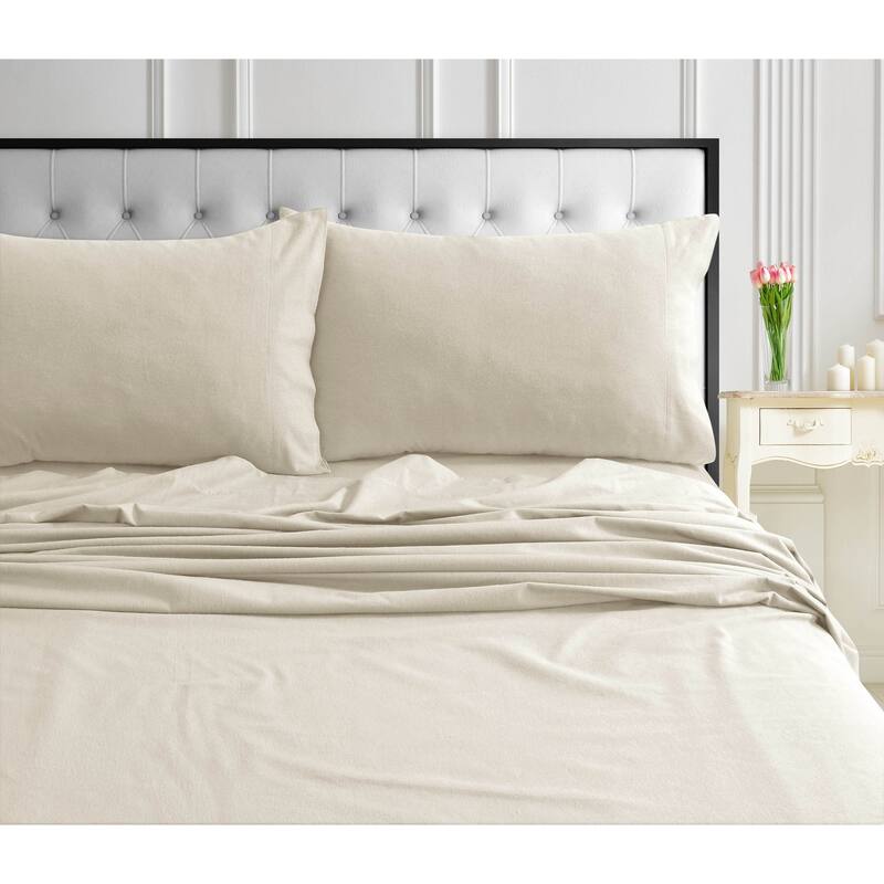 Cozy Ultra-soft Flannel Deep Pocket Oversized Bed Sheet Set
