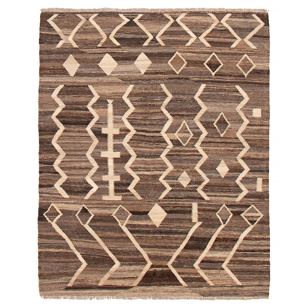 Sivas Brown Kilim 5'4" x 6'6" - 5'4 x 6'6