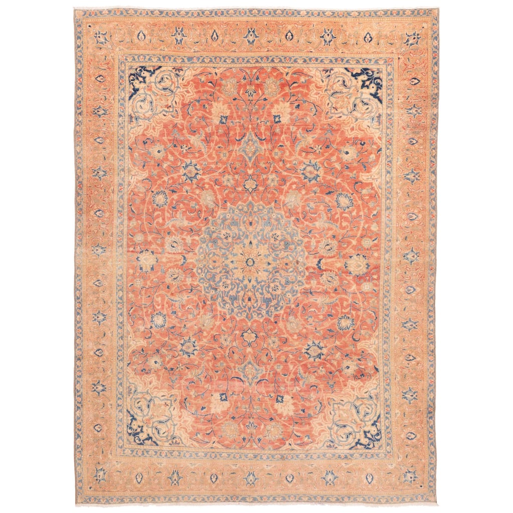 ECARPETGALLERY Hand-knotted Antalya Vintage Light Red Wool Rug - 9'2 x 12'8