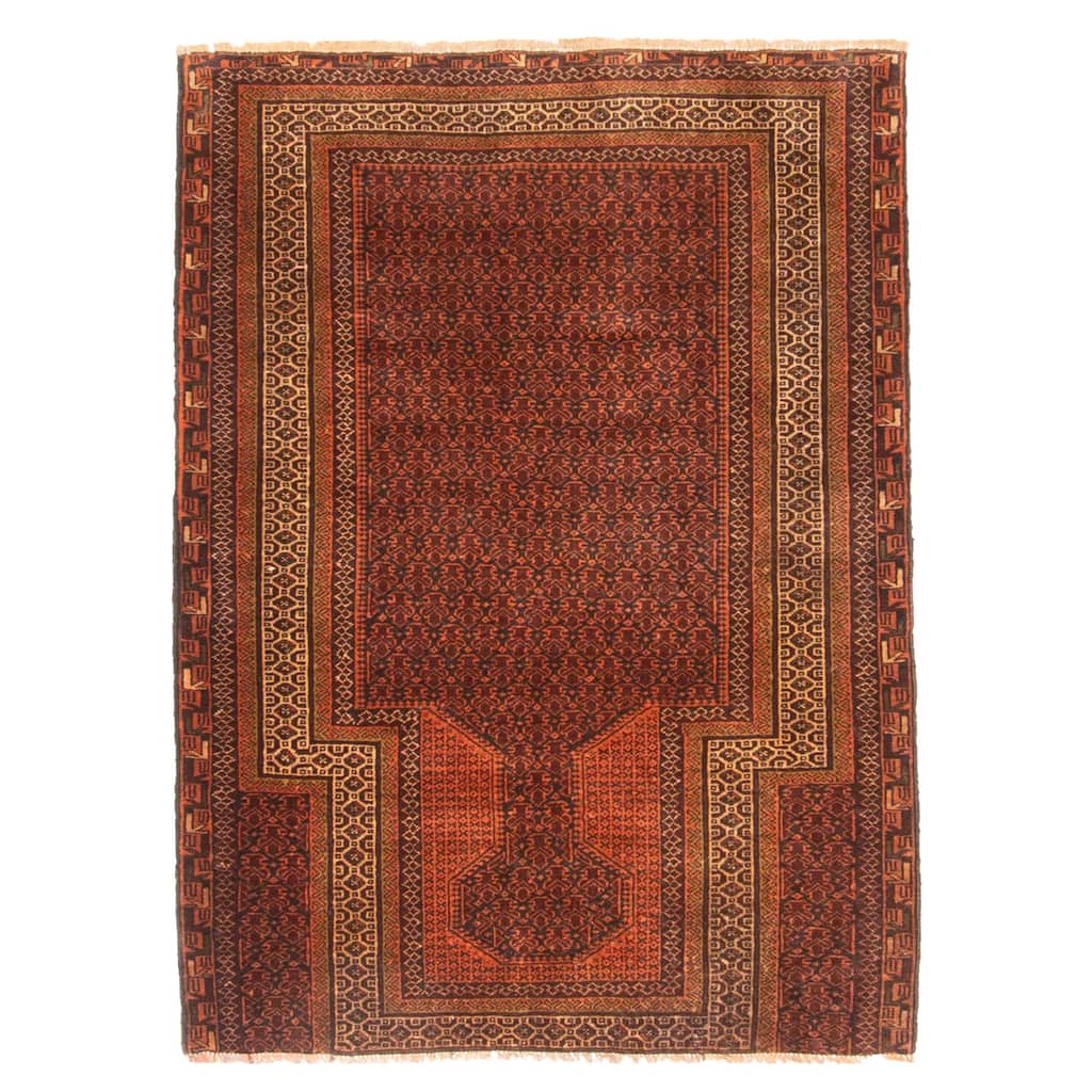 ECARPETGALLERY Hand-knotted Teimani Dark Brown Wool Rug - 3'1 x 4'2