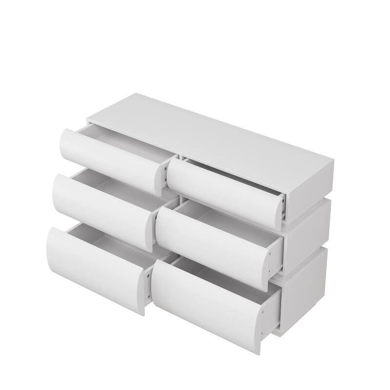 Modern Bedroom Dresser with Wide Storage Drawers, No Handle