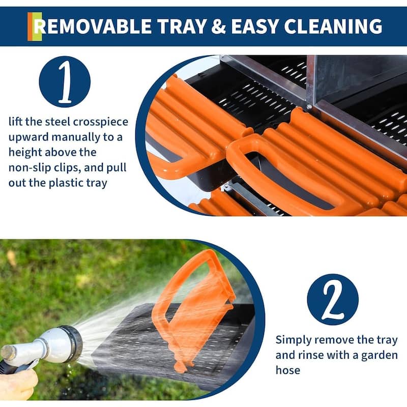 10-Hole Metal Chicken Nesting Box or Easy Cleaning with Legs