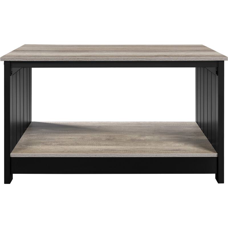 Yaheetech Square Wood Coffee Table with Storage for Living Room