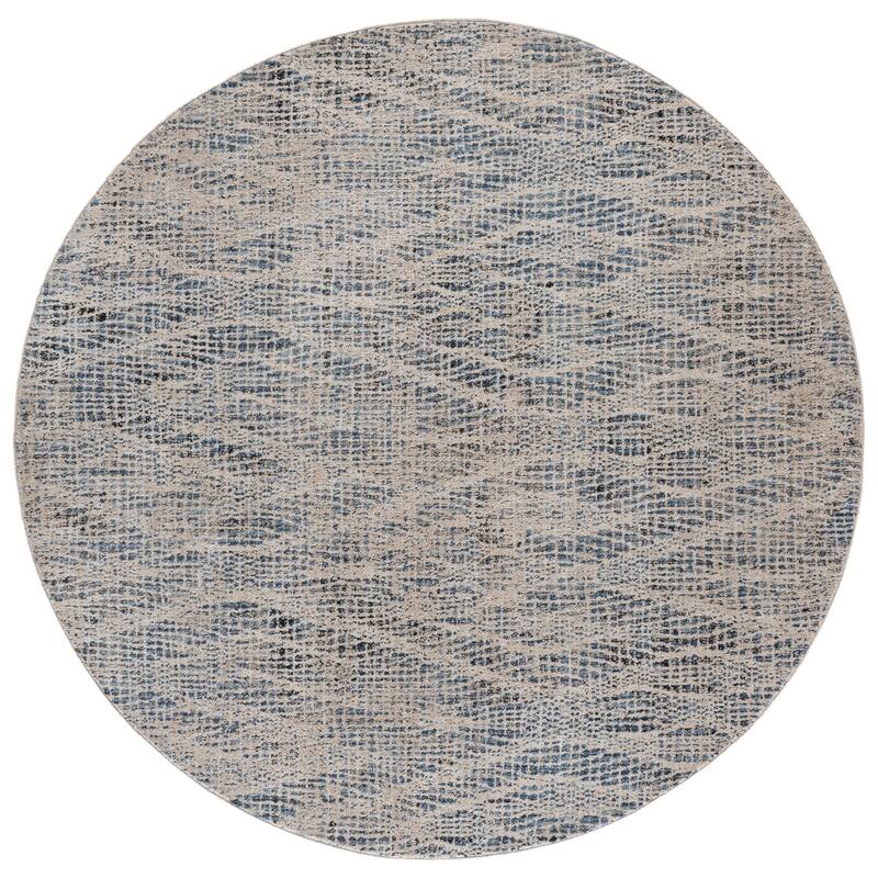SAFAVIEH Grove Morgan Modern Rug - 6'7" Round - Blue/Beige
