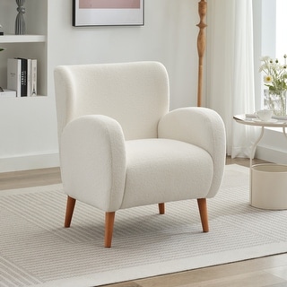 Wingback Accent Chair with Solid Wood Legs - Bed Bath & Beyond - 41446607