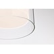 preview thumbnail 5 of 8, 1-Light Brushed Nickel Dual Shaded Mini Pendant Light with Clear Glass and White Glass - Brushed Nickel