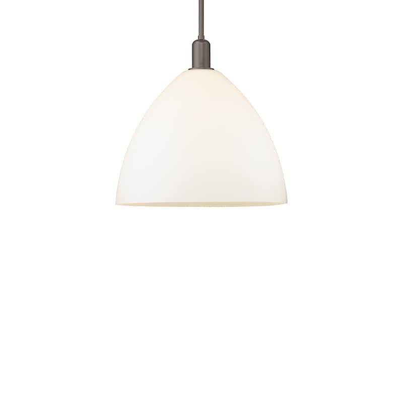 Innovations Lighting 716-1S-18-16 Bristol Pendant Bristol 16" Wide - Oil Rubbed Bronze / Matte White
