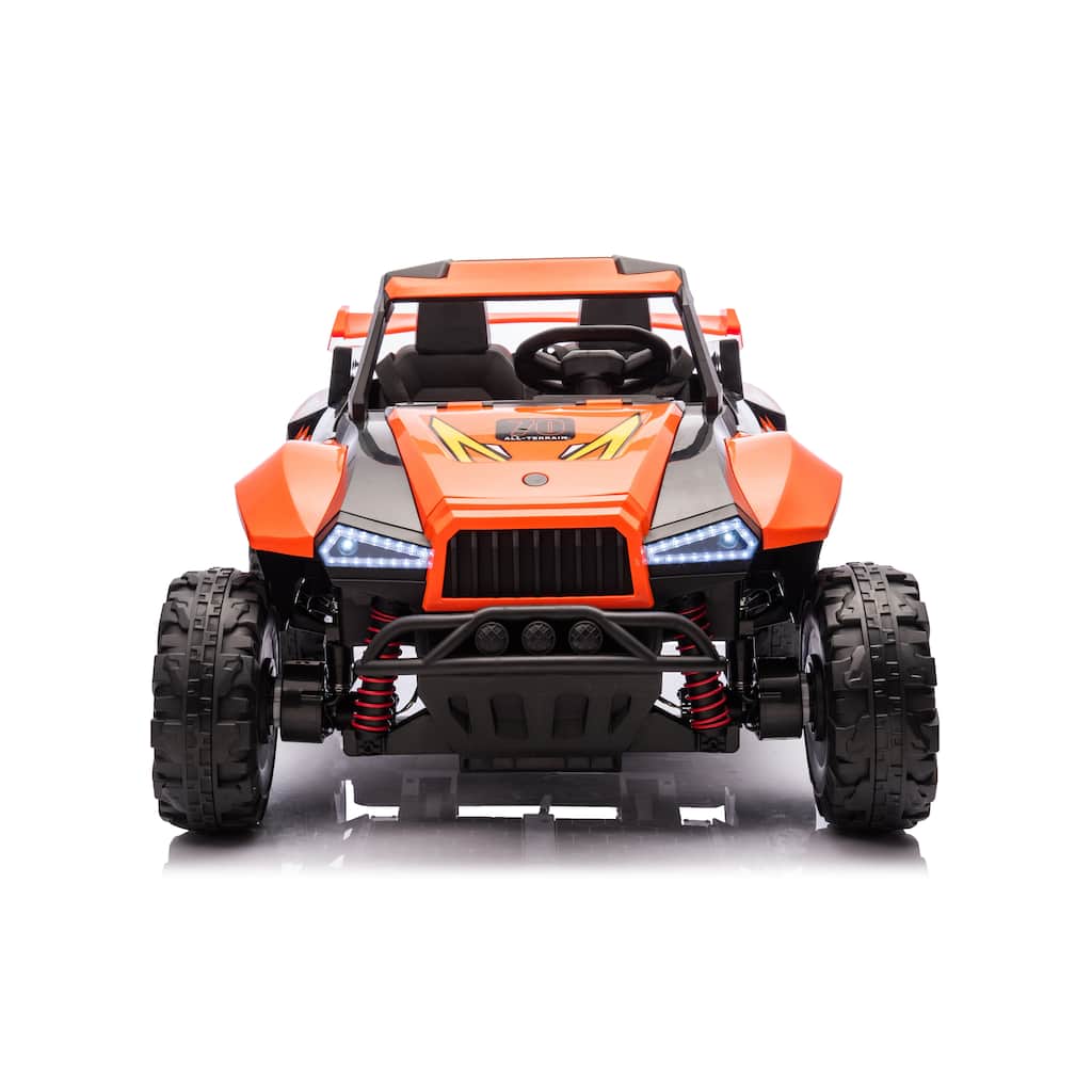 24V Kids Ride-On Car Electric Car with Police Lights, Toddler Vehicle Ride on Jeep with Parent Remote