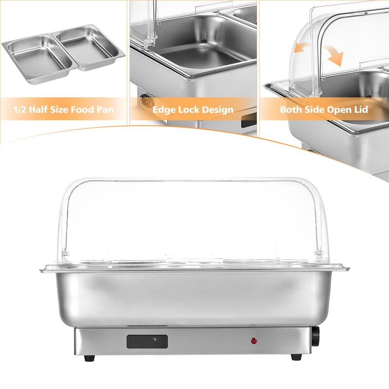 9 QT Half Size Electric Chafing Dish Buffet Set Bed Bath & Beyond