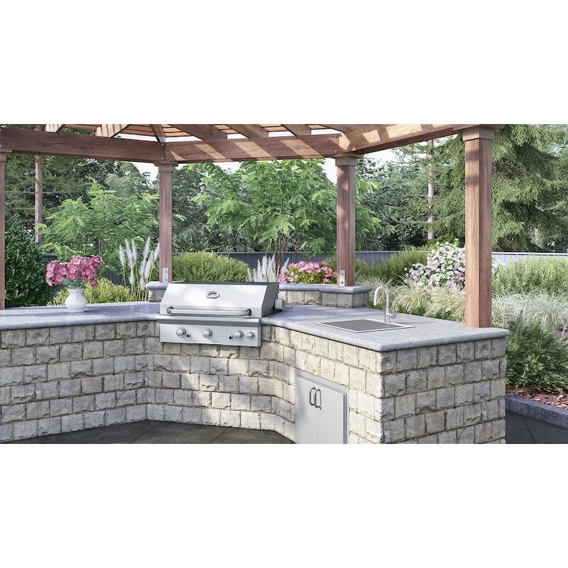 Ruvati 21 x 20 inch Outdoor Workstation Sink T-316 Marine Grade Topmount Stainless Steel BBQ - 21" x 20" - 21" x 20"