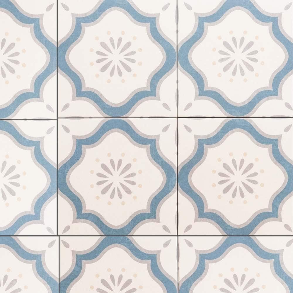 The Tile Life DaVinci 7.9x7.9 Blue Matte Porcelain Floor & Wall Tile