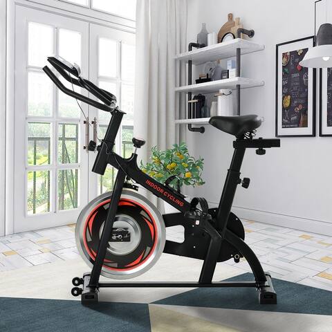 Nestfair Movable Indoor Cycling Bike with LCD Monitor and Ipad Mount
