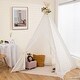 preview thumbnail 4 of 8, Costway 85'' Height 5 Sides Huge Lace Play Tent for Kids Adult Wedding - 80.5" x 75" x 85"(L x W x H)