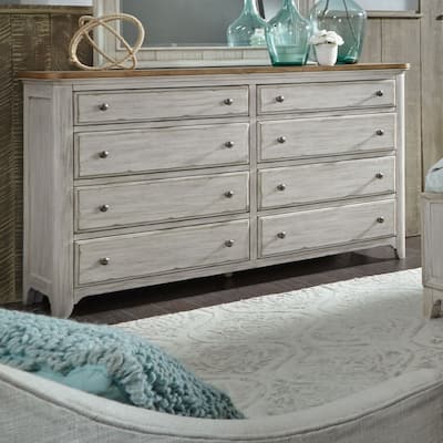 Farmhouse Reimagined Antique White 8-Drawer Dresser