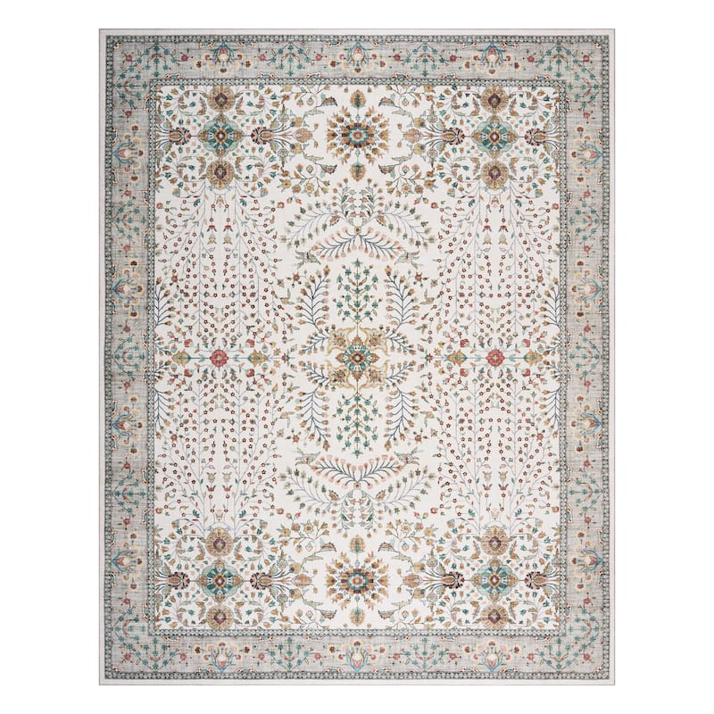 Licensed HGTV Everyday Chic Soft Flannel Zero Pile Printed Non-Slip Washable Indoor Area Rug