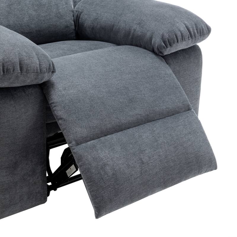 Velvet Power Recliner Chair with Massage and Heating System