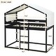 preview thumbnail 24 of 26, Twin over Twin Pine Bunk Bed with Tent