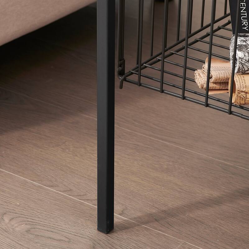 Taomika 31" Multipurpose End Table with 10" Iron Storage Tier End Table Set Living Room Bathroom Kitchen Organizer Cabinet