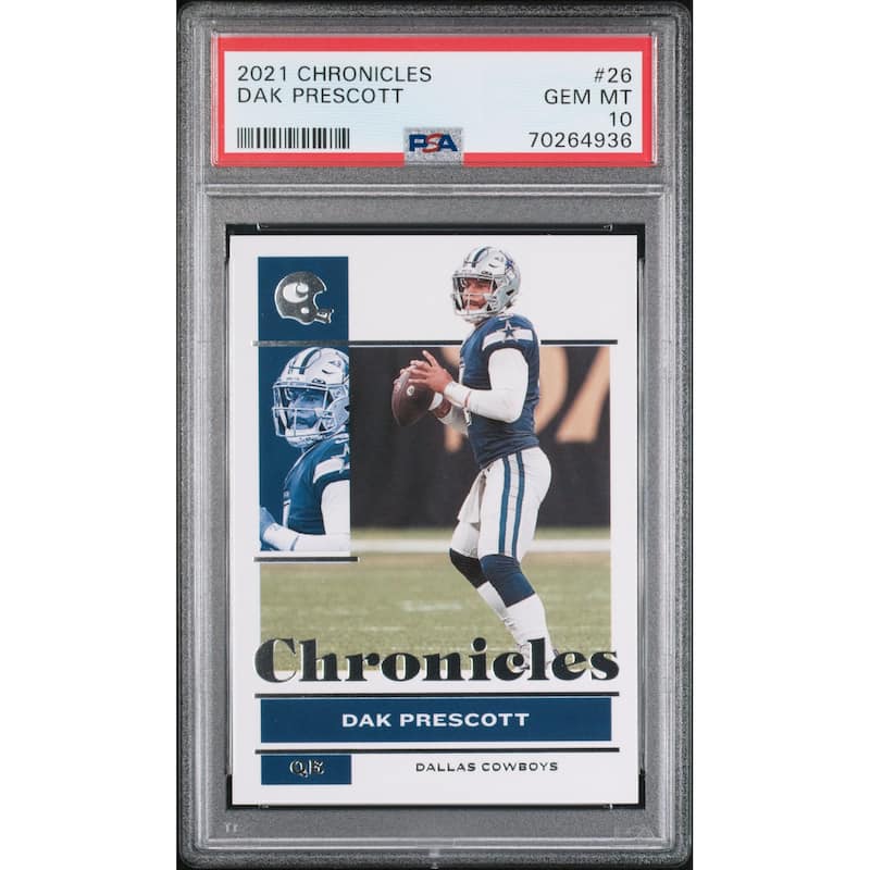 Dak Prescott 2021 Panini Chronicles Football Card #26 Graded PSA 10 - 8'6" x 11'6"