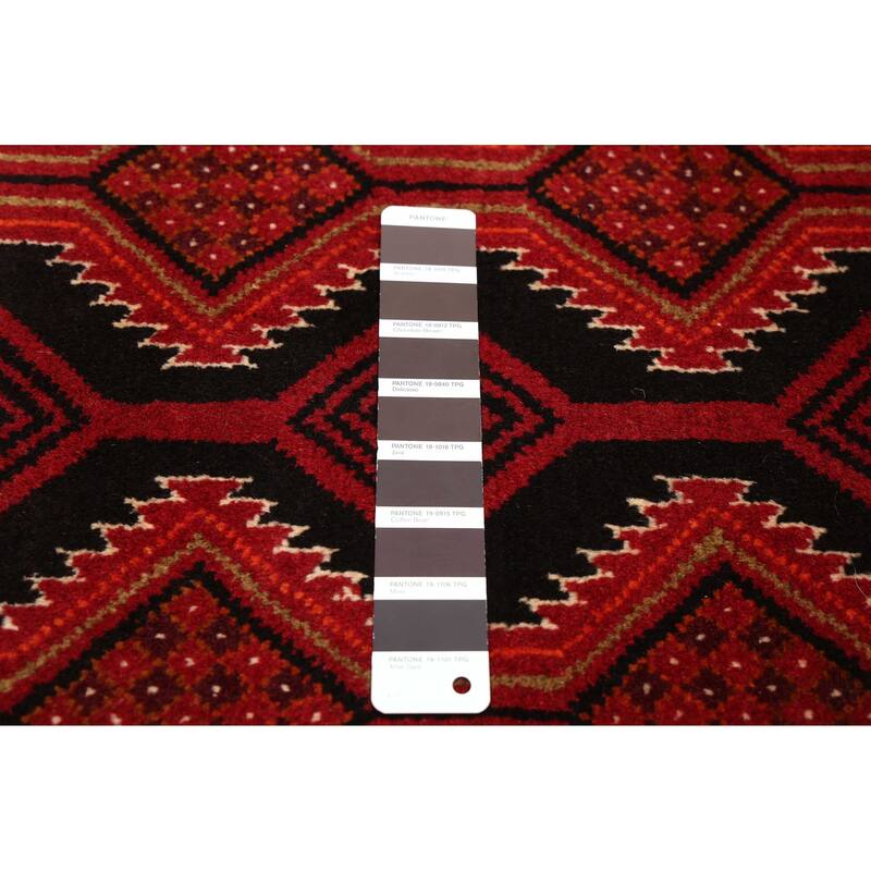 ECARPETGALLERY Hand-knotted Teimani Black, Red Wool Rug - 3'5 x 6'2