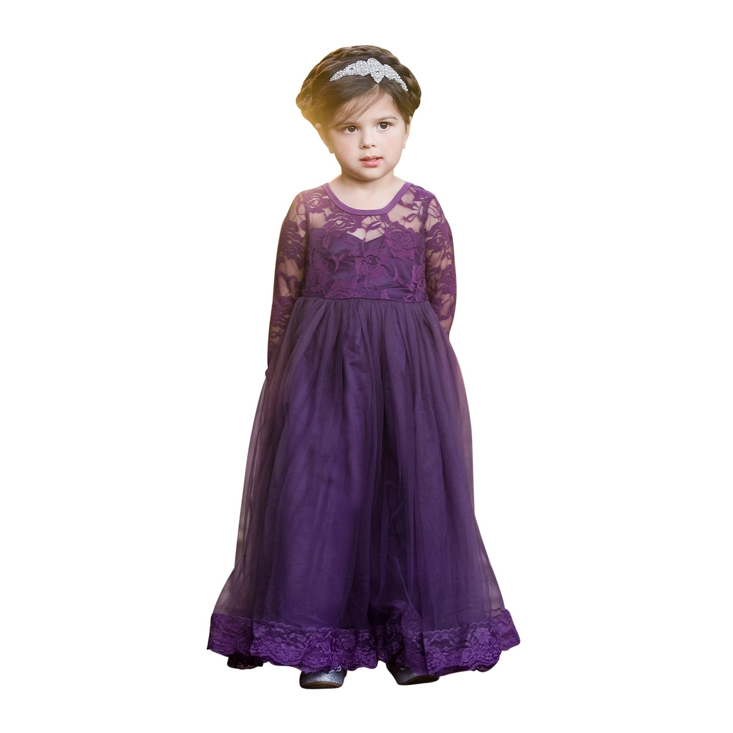 dark purple girls dress