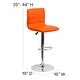 preview thumbnail 107 of 111, Modern Vinyl Stitch Back Adjustable Height Barstool - 16"W x 19"D x 35" - 44"H