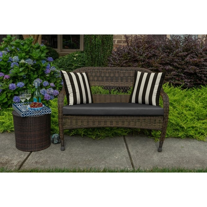 Sunbrella 43.5-inch Solid Color Outdoor Settee Cushion