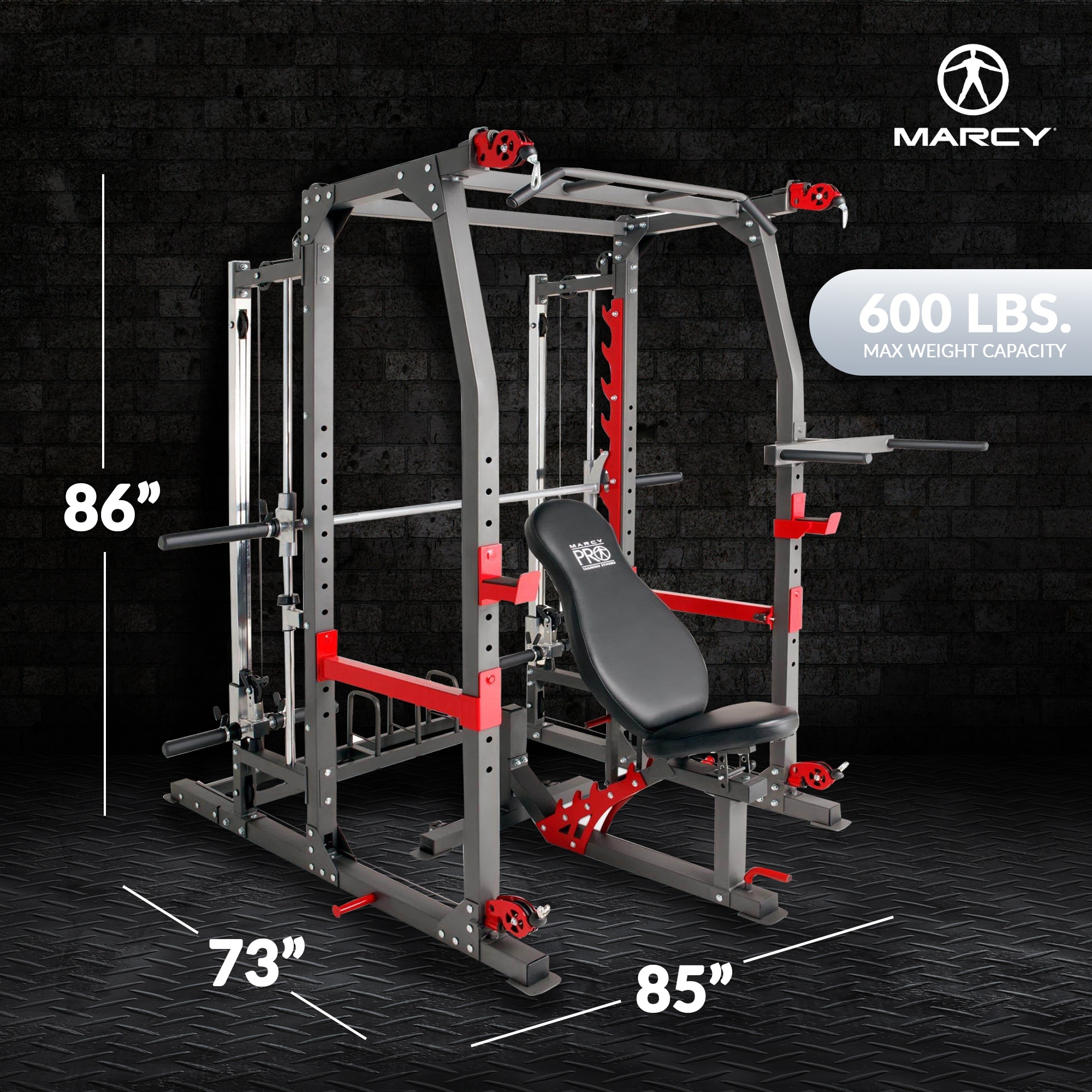 Marcy Pro Smith Machine Weight Bench Home Gym Total Body Workout