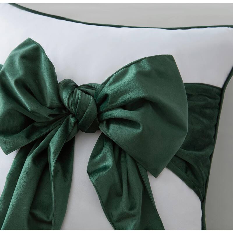 Martha Stewart Bedford Bow Pillow Green Throw Pillow