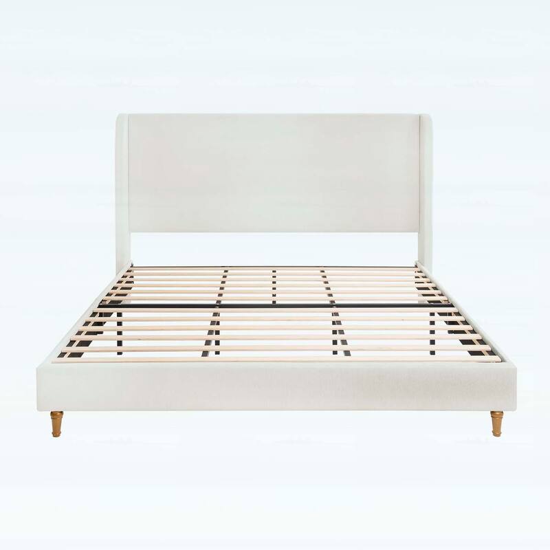 Minimalist Designs High Headboard Upholstered Platform Bed