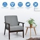 preview thumbnail 64 of 64, Costway Set of 2 Fabric Accent Armchair Solid Wood Upholstered Lounge - See Details