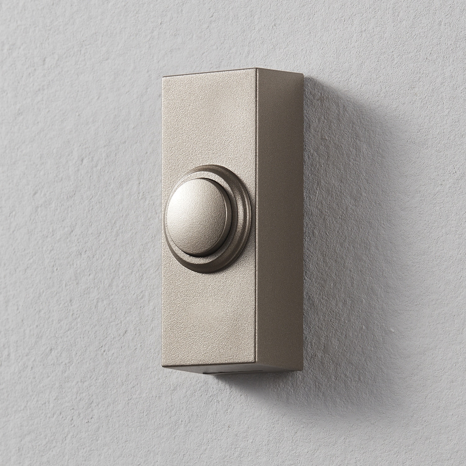 Heath Zenith Satin Nickel Wireless Push Doorbell Button